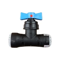 Vanne encliquetable réduite tube PE Ø25 - Ø20 - Série 1 - Plasson