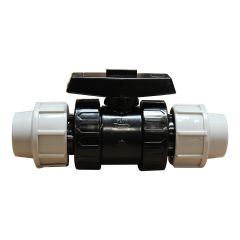 Raccord plastique vanne à sphère Femelle/Femelle pour Tube PE ou PEHD Ø25