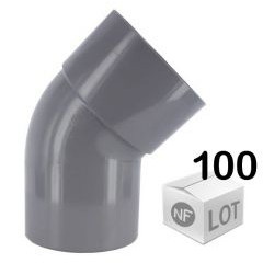 Lot de 100 raccords PVC - Coude 45° MF Ø32 ou Ø40 ou Ø50 FIRST-PLAST