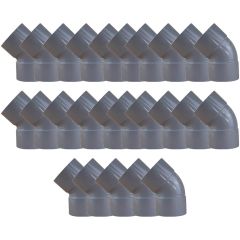 25 coudes PVC 45° Femelle/Femelle Ø100 - First Plast
