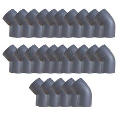 25 coudes PVC 45° Mâle/Femelle Ø100 - First Plast
