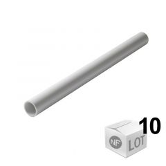 Lot de 10 Tubes PVC blanc NF diamètre 40 mm - 2 mètres - Nicoll
