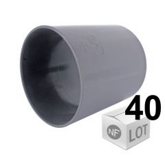 Lot de 40 raccords PVC Manchons lisses Ø100 Femelle/Femelle First Plast