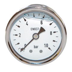 THERMADOR Manomètre Inox glycérine Axial Mâle 1/4"-Ø50mm-0 à 10bar