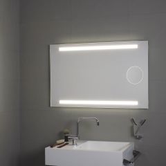 Miroir éclairage supérieur et inférieur LED + miroir grossissant Okkio - Koh-I-Noor L45942