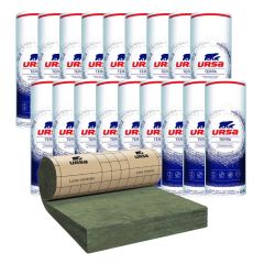 18 rouleaux laine de verre URSA PRK 32 TERRA revêtu kraft - Ep. 101mm - 116,64m² - R 3.15
