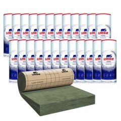 24 rouleaux laine de verre URSA MRK 40 TERRA revêtu kraft - Ep. 260mm - 100,80m² - R 6.50