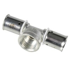 Té Multicouche à sertir sortie Femelle Ø16x2,0 - F1/2"(15/21) - Ø16x2,0