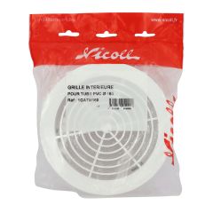 Grille de ventilation ronde Ø180 avec moustiquaire pour tube Ø160 - Nicoll