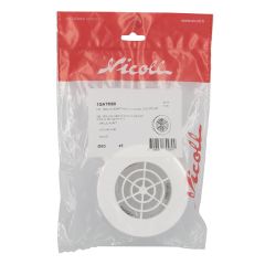 Grille de ventilation ronde Ø106 mm avec moustiquaire pour tube Ø80 - Nicoll