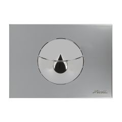Plaque de déclenchement GOUTTE - double débit - Chromé brillant - Nicoll