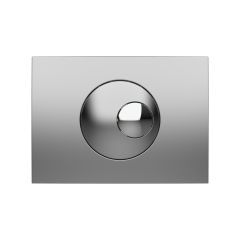 Plaque de déclenchement boutons ronds - double débit - Satiné - Nicoll