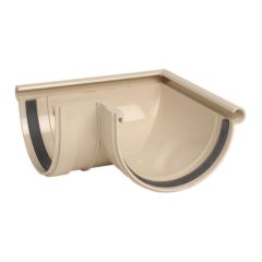 Angle extérieur à joint  - Sable - pour gouttière PVC demi-ronde de 33 - Nicoll