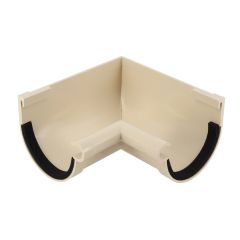 Angle intérieur à joint  - Sable - pour gouttière PVC demi-ronde de 16 - Nicoll