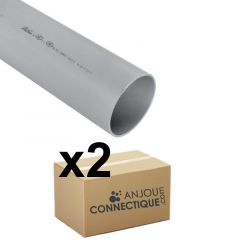Lot de 2 tubes PVC compact NF-Me - diamètre 110 mm - 4 mètres - Nicoll
