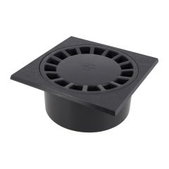 Siphon de cour 20x20cm Sorties Mâle Ø80 - Femelle Ø90 - Anthracite - Nicoll