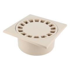 Siphon de cour 20x20cm Sorties Mâle Ø80 - Femelle Ø90 - Sable