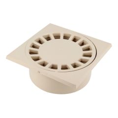 Siphon de cour 15x15cm Sorties Mâle Ø50 - Femelle Ø40/63 - Sable - Nicoll