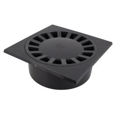 Siphon de cour 25x25cm Sorties Mâle Ø90 - Femelle Ø80/100 - Anthracite