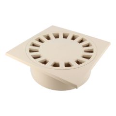 Siphon de cour 25x25cm Sorties Mâle Ø90 - Femelle Ø80/100 - Sable - Nicoll