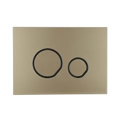 Plaque de déclenchement DUO - double débit - laiton mat - Nicoll
