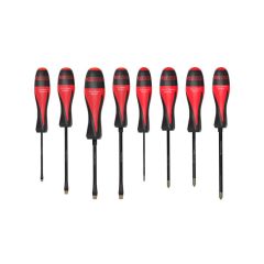 Jeu de 8 tournevis ULTIMATEGRIP pour empreintes abimées - Fente - PH - KS TOOLS