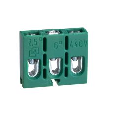 Lot de 10 Borniers à vis 3 x 6 mm2 Mureva Box - Vert - Schneider Electric - IMT36089