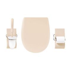 Set accessoire WC Ariane Jasmin céramique Mat - descente assistée - déclipsable - Olfa