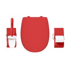 Set accessoire WC Ariane Vermillon - descente assistée - déclipsable - Olfa