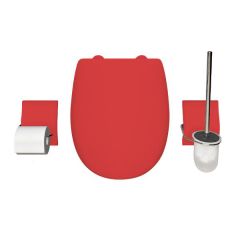 Set accessoire WC Ariane Vermillon - descente assistée - déclipsable - Olfa