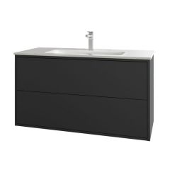 Meuble de salle de bain avec lavabo OPTIMUS 1000 Noir mat - Salgar