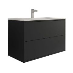 Meuble de salle de bain avec lavabo OPTIMUS 800 Noir mat - Salgar