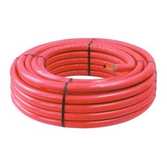 25m Tube PER pré-gainé isolé rouge Ø25 - Somatherm