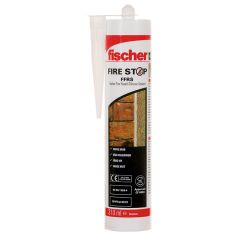 Mastic silicone Coupe-feu Fischer FFRS blanc en 310 ml