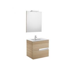 Pack Unik VICTORIA-N 600 + miroir + applique - Chêne