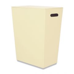 Panier à linge Ecopelle en cuir synthéthique avec sac 48x30xh61cm - couleur crème