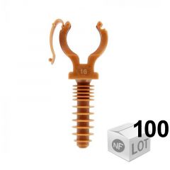 100 CLIPEO Simple - Fixation pour tube cuivre Ø14 ou Ø16 ou Ø18 ou Ø20 ou Ø25 