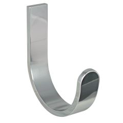 Porte-serviette MATERIA en aluminium brillant éloxé chromé - 11,6 x 3 x h11,8 cm - avec adhésif 3M