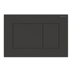 Plaque de déclenchement noir mat / laqué, noir Sigma30 pour rinçage double touche - Geberit