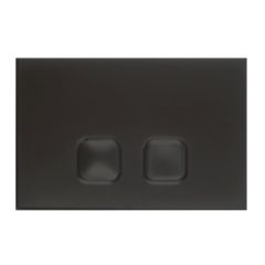 Plaque de commande PLAIN - Double touche 3/6L - Noir mat - Regiplast