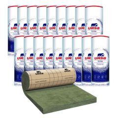 18 rouleaux laine de verre URSA PRK 35 TERRA revêtu kraft - Ep. 100mm - 116,64m² - R 2.85
