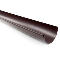 Profilé gouttière PVC 16 demi-ronde en 4 m - marron - First Plast
