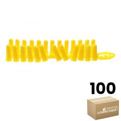 Boîte de 100 chevilles AGGRIP jaunes multimatériaux type 4-7 - Ø8 mm - Longueur 30 mm - Ram