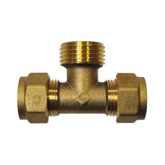 Raccord à compression tube PER Ø12 - Té mâle 1/2" (15/21) - Somatherm
