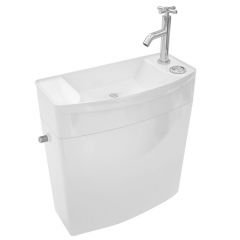 Réservoir ISE'O combiné Lave-Mains double touche attenant blanc en ABS- WIRQUIN