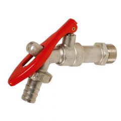 Robinet de puisage cadenassable 1/2" (15/21) raccord au nez 3/4" (20/27) - Sferaco