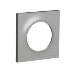 Plaque de finition 1 poste Odace Styl - gris Pantone 3C  - Schneider Electric - S520702A1