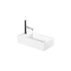 Lave-mains NOTE à poser - cuve à droite 360x180 mm avec percement - Blanc - Sanindusa