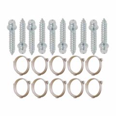 Ensemble de 10 colliers tube de descente Ø100 Sable + 10 Vis 7x40mm  - Arcanaute