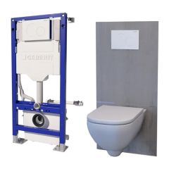 Saniwall Up Style Evo Habillage Gris Ciment avec bâti support - SFA